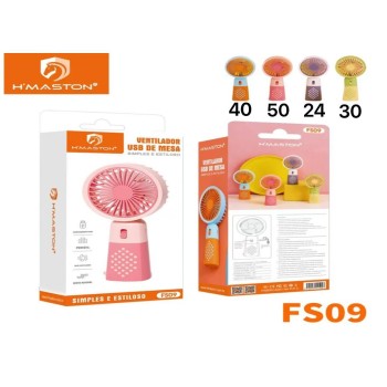 FS09 Mini Ventilador Portátil De Mão Mesa Usb Recarregável
