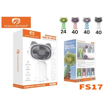 FS17 Mini Ventilador Portátil De Mão Mesa Usb Recarregável