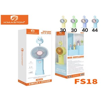 FS18 Mini Ventilador Portátil De Mão Mesa Usb Recarregável