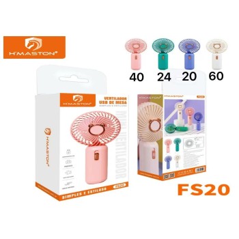 FS20 Mini Ventilador Portátil De Mão Mesa Usb Recarregável