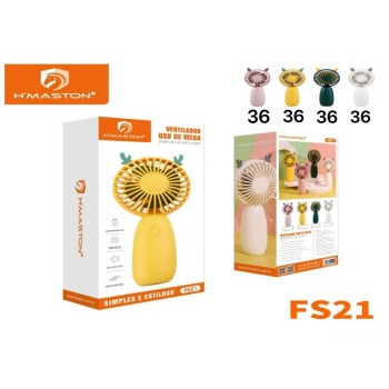 FS21 Mini Ventilador Portátil De Mão Mesa Usb Recarregável