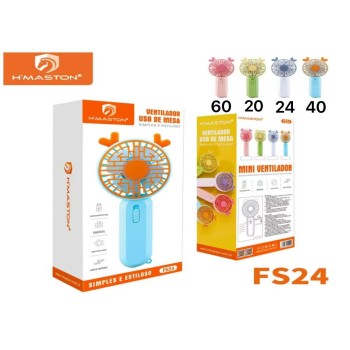 FS24 Mini Ventilador Portátil De Mão Mesa Usb Recarregável
