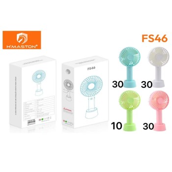 FS46 Mini Ventilador Portátil De Mão Mesa Usb Recarregável
