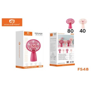 FS48 Mini Ventilador Portátil De Mão Mesa Usb Recarregável