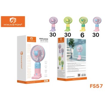 FS57 Mini Ventilador Portátil De Mão Mesa Usb Recarregável