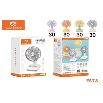 FS73 Mini Ventilador Portátil De Mão Mesa Usb Recarregável