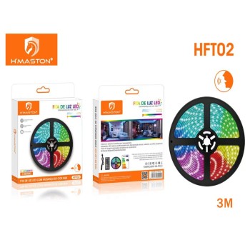 HFT02 Fita Led Inteligente Rgb 3Metros 5v Usb Para Tv Pc 