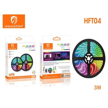 HFT04 Fita Led Rgb 3Metros 5v Usb Para Tv Pc 