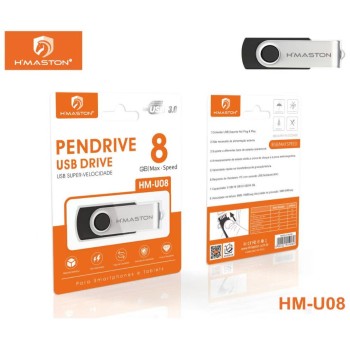 HM-U08 Metal Alta Velocidade Flash Drive Pen Drive 8GB