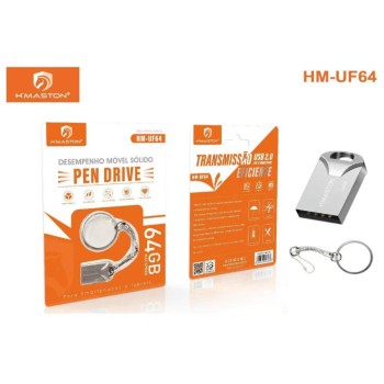  HM-UF64 Pendrive metal mini chaveiro 64GB