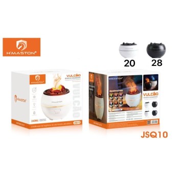 JSQ10 Difusor De Aroma Ambiente Umidificador Ar Led Vulcão 360ML