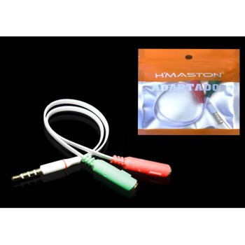KY-57 Adaptador De Áudio 2-p2 Fêmea X 1-p3 Macho 3.5mm Headset Cabo fone e Microfone