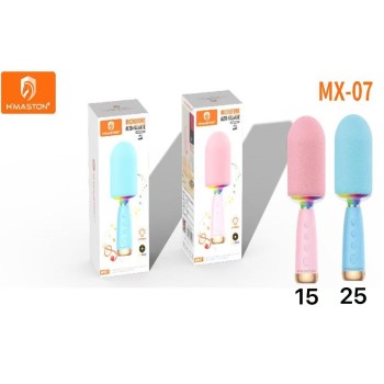MX07 Microfone Bluetooth Sem Fio Karaokê