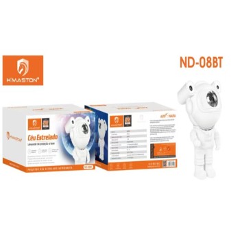 ND-08BT Luminaria Projetotor De Luz Noturna Astronauta música por Bluetooth