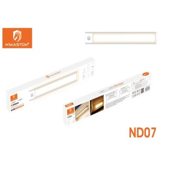 ND07 Luminária Indução Inteligente Sem Fio LED Com Sensor De Movimento e Recarregável USB 30CM