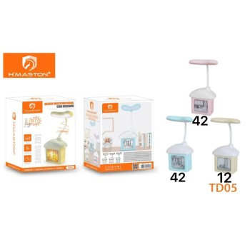 TD05 Abajur Lampada de Mesa Infantil Led Multifuncional Com Desenho Casinha 