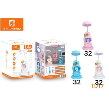 TD17 Luminária Abajur De Mesa Coelho Fofo Com Luz Noturna E Apontador De Lápis
