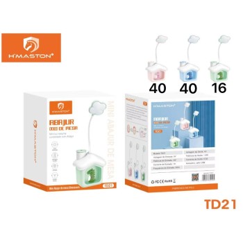 TD21 Dinossauro Luminária 3 Em 1 Portátil Led Mesa Cofre Apontador Abajur