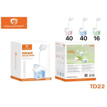 TD22 Unicórnio Luminária 3 Em 1 Portátil Led Mesa Cofre Apontador Abajur
