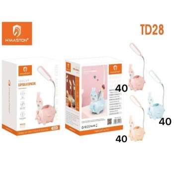 TD28 Abajur luminaria Luz De Led Recarregavel Ubs De Mesa