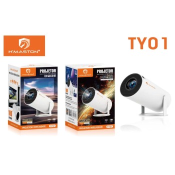 TY01 Projetor Inteligente Portatil 4K Mini Projetor 720P Full HD 5G Wifi e Bluetooth