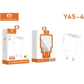 Y45-4 Fonte Carregador 2 USB  4.8 A  