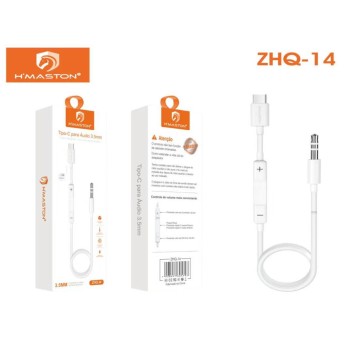 ZHQ-14 Cabo Adaptador de Áudio para Tipo c P2 -1 Metro