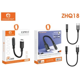 ZHQ-18 Cabo Adaptador Tipo C Para Fone Ouvido P2 3.5mm