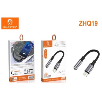 ZHQ-19 Cabo Adaptador Lightning Para Fone Ouvido P2 3.5mm