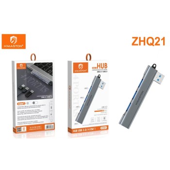 ZHQ-21 Hub Adaptador Multi-interface 4 EM 1 USB 3.0 + USB 2.0 Portatil