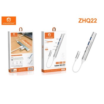 ZHQ-22 BT Tipo C Hub Adaptador 5 Em 1 USB Com USB3 .0