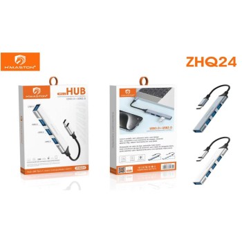 ZHQ-24 Hub Usb 3.0 4 Portas Usb Alta Velocidade Compacto Expansor USB