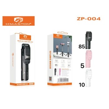ZP004 Bastão Pau de Selfie Retrátil Bluetooth Com Controle Remoto 76.5CM