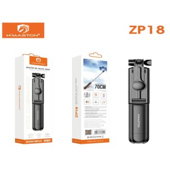 ZP18 Bastão Tripé Pau De Selfie Suporte Celular Com Controle 70cm 