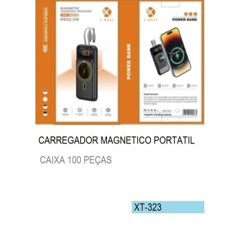 XT-323 CARREGADOR CELULAR PORTÁTIL MAGNÉTICO