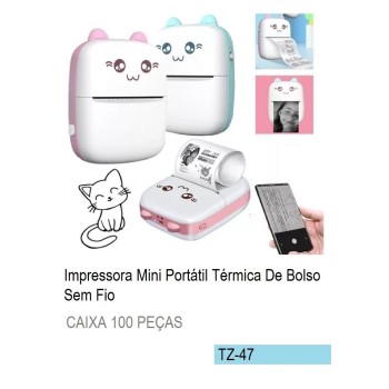 TZ-47 IMPRESSORA MINI PORTÁTIL DE BOLSO SEM FIO