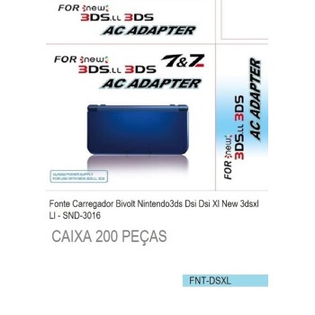 FNT-DSXL FONTE CARREGADOR BIVOLT COMPATÍVEL  3DSXL