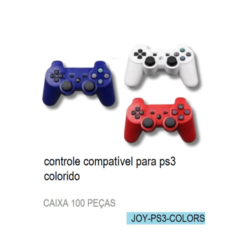 JOY-PS3-COLOR CONTROLE COLORIDO COMPATIVEL PS3