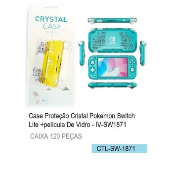 CTL-SW-1871 CASE PROTEÇÃO CRISTAL POKEMON SWITCH LITE + PELÍCULA DE VIDRO