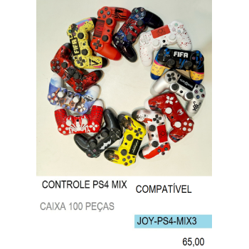 JOY-PS4-MIX-3 CONTROLE COMPATIVEL PS4 ESTAMPADO JOGOS VARIADOS