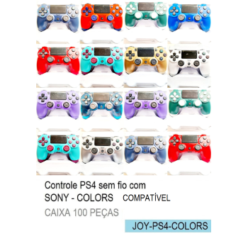 JOY-PS4-COLOR CONTROLE COMPATÍVEL PARA PS4 COLORIDO VÁRIOS