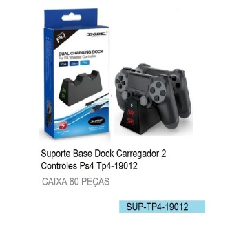 SUP-19012 DOCK CARREGADOR 2 CONTROLES PS4