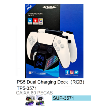 SUP-3571 CARREGADOR RGB PARA 2 CONTROLES PS5