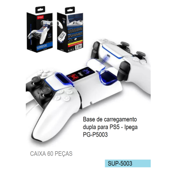 SUP-5003 BASE DE CARREGAMENTO PARA 2 CONTROLES PS5