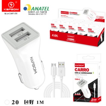 Carregador Veicular 2USB 4.8A 