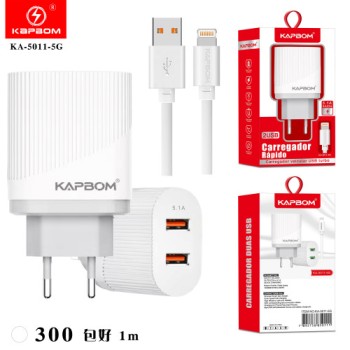 Carregador 5G 2USB 5.1A