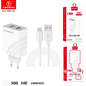 Carregador QC3.0 4.8A ios turbo 