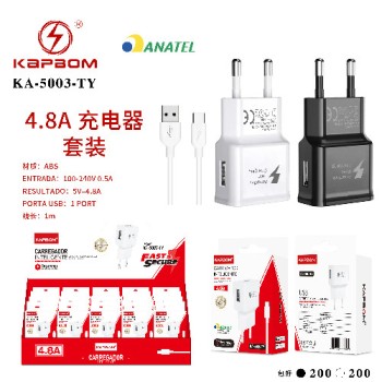 Carregador USB TYPE-C 4.8A