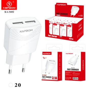 Fonte Carregadora 2 USB P/ CASA 3.1 