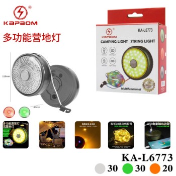 Camping Light String, Luz de tenda ao ar livre, Lanterna LED RGB